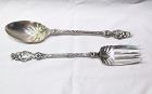 Very Large Whiting Lily Sterling Salad Set