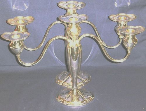 Tiffany Sterling Silver Candelabra; A Pair made by Dominick & Haff