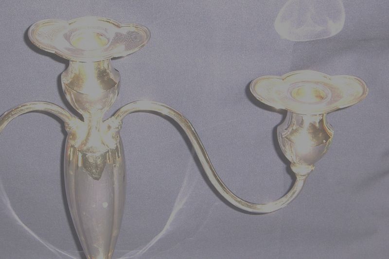 Tiffany Sterling Silver Candelabra; A Pair made by Dominick &amp; Haff