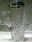 Hawkes Crystal and Sterling Silver Cocktail Pitcher