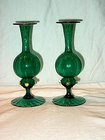 Pair of Venetian Glass Vases