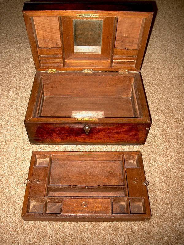 Victorian Oak Traveling Dresser Case