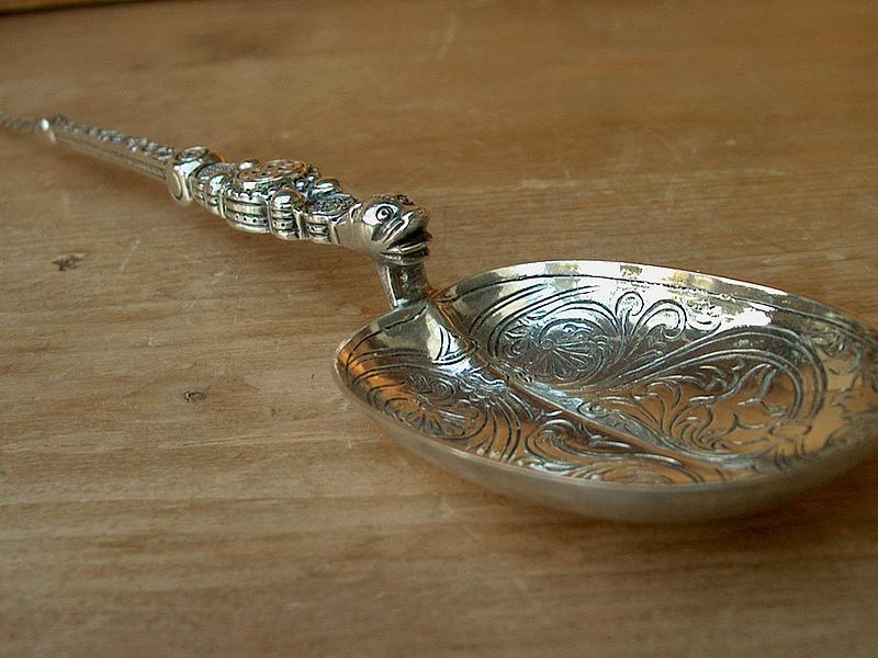 English Silver Coronation Spoon; Edward VII