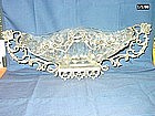 Victorian White Metal and Glass Center Bowl