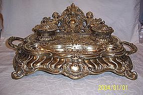 Brass Inkstand with Cupids