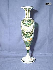 Bohemian Overlay and Enameled Vase