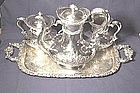 Meriden Britannia Silver Plate Tea Set with Tray