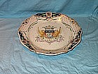 French Faience Armorial Plate