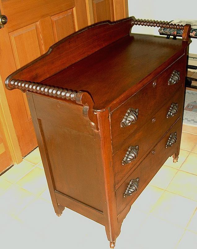 American Victorian Chest and Washstand with Towel Bars