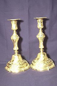 Louis XVI Gilt (Dore') Bronze Candlesticks