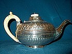 Georgian Sterling Silver Teapot; Ivory Handle