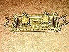 Very Large English Victorian Brass Inkstand