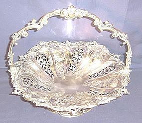 Large Victorian Silver Plate Bride's or Cake Basket