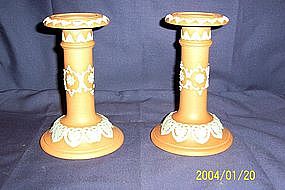 Doulton Lambeth Candlesticks "Silicon"