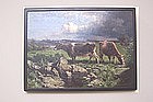 Frederick J Waugh Oil on Canvas Cows Grazing