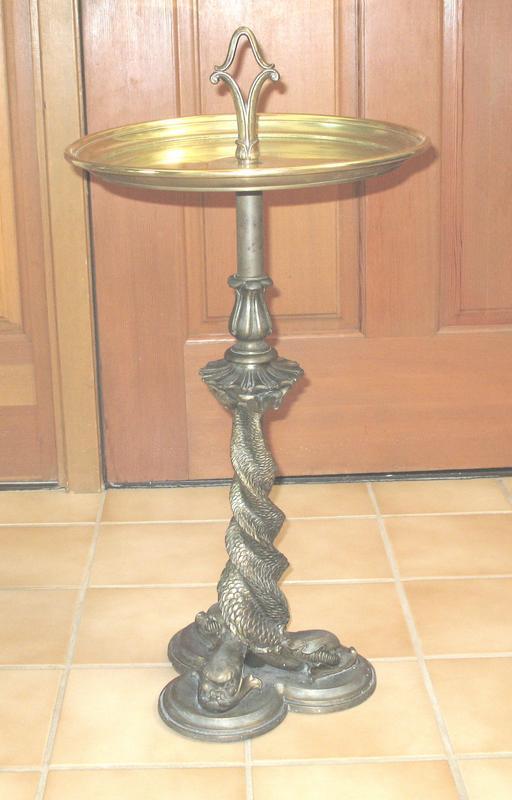 American Brass Table Entwined Dolphins Base