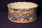 Satsuma Bowl Scalloped Rim and Base Meiji Period