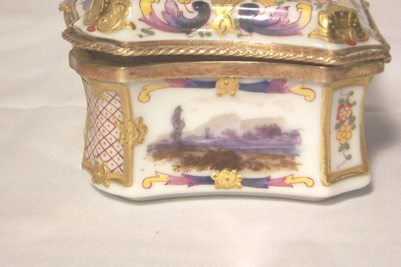 Sevres Porcelain Box; Gilt Bronze Mount