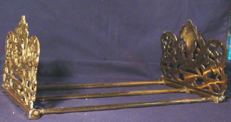 Victorian Brass Sliding Bookrack
