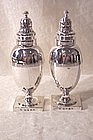 A Pair of Georgian Sterling Silver Pepper Pots