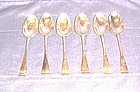 Rare Matched Set of Scottish Sterling Dessert Spoons