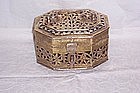 Victorian Brass Hinged Trinket Box