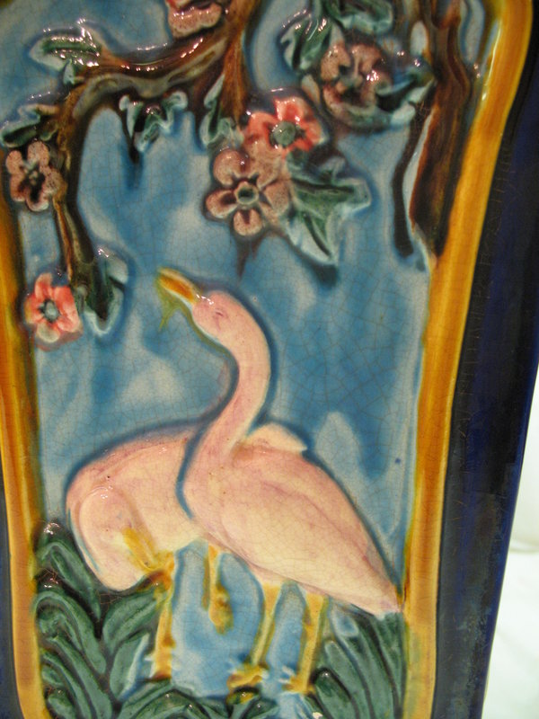 Minton Majolica Swan Vase