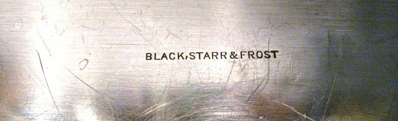 Antique Black Starr and Frost Sterling Tray