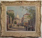 Jean Salabet Montmartre Scene with Sacre Coeur