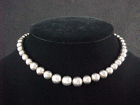 1940's WILLIAM SPRATLING Sterling Silver Bead Necklace
