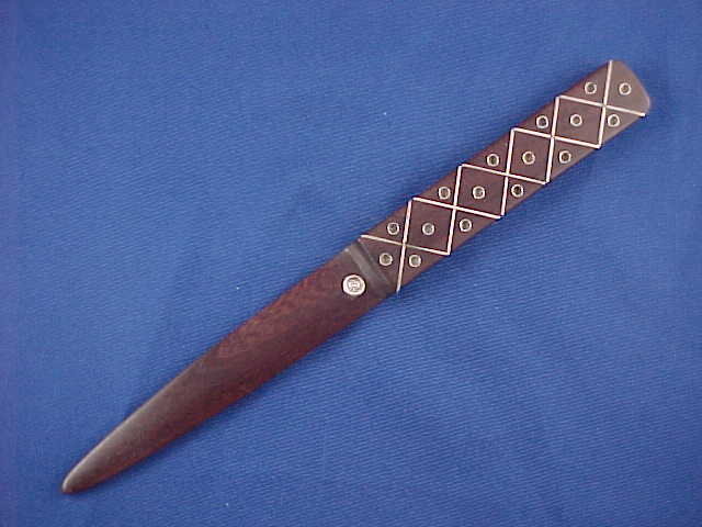 WILLIAM SPRATLING Rosewood &amp; Silver Letter Opener