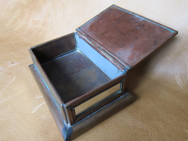 Large 1940's HECTOR AGUILAR Copper &amp; Mirror Box