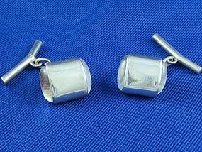 ANTONIO PINEDA Silver & Moonstone Cuff Links 1948-53