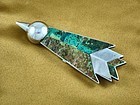 WILLIAM SPRATLING Silver & Turquoise Bird or Arrow Pin