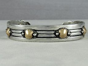 1940 WILLIAM SPRATLING Gold & Silver Cuff Bracelet