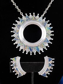 WILLIAM SPRATLING Azur-Malachite Necklace & Earrings