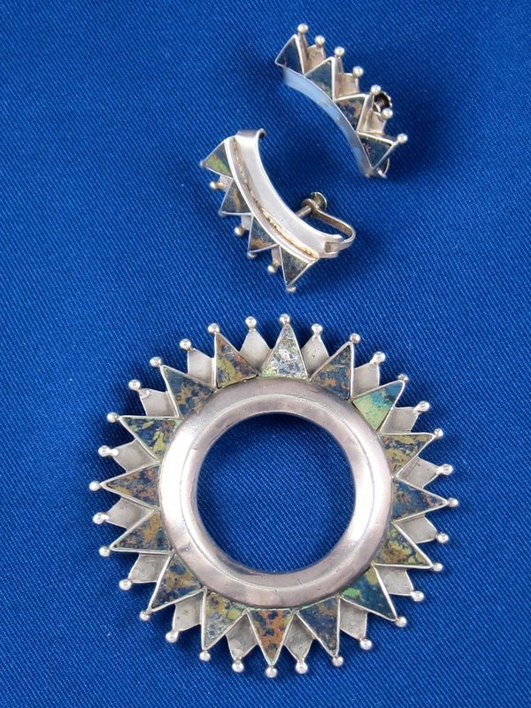 WILLIAM SPRATLING Azur-Malachite Necklace &amp; Earrings
