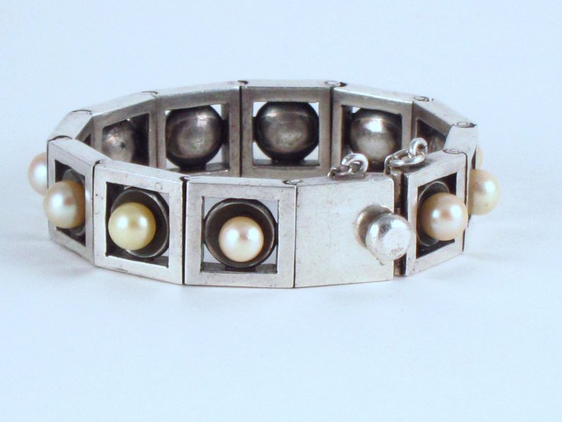 ANTONIO PINEDA BRACELET PEARL &amp; 970 STERLING