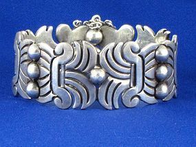 HECTOR AGUILAR MAGUEY SILVER BRACELET 1940'S