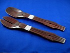 WILLIAM SPRATLING ROSEWOOD & SILVER SALAD SET