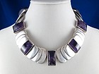 HECTOR AGUILAR NECKLACE AMETHYST & STERLING SILVER