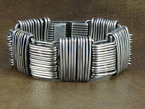 HECTOR AGUILAR BRACELET SILVER "PAPERCLIP" c. 1948