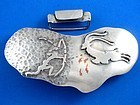 ANTONIO PINEDA BELT BUCKLE STERLING SILVER 5 1/2" LONG