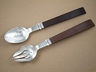 WILLIAM SPRATLING ROSEWOOD & SILVER SERVING SET