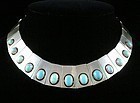 RARE ANTONIO PINEDA VINTAGE TURQUOISE & SILVER NECKLACE