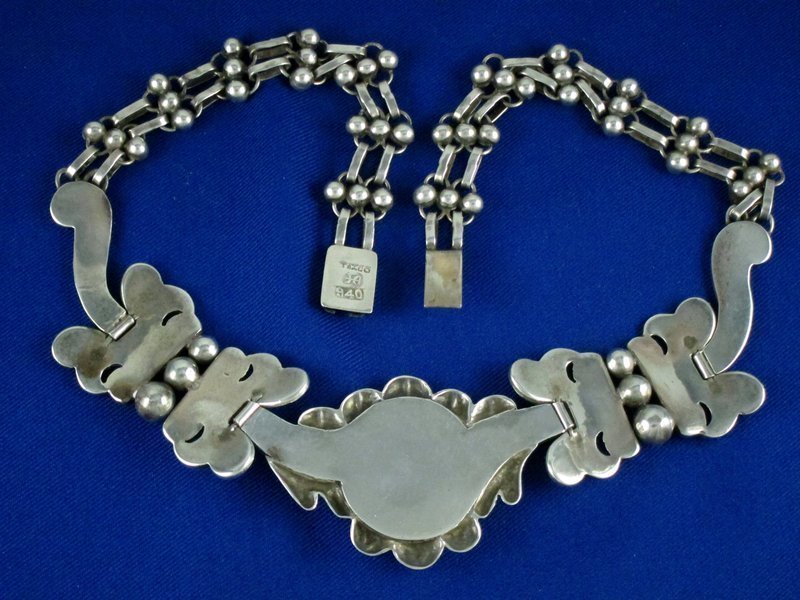 VINTAGE HECTOR AGUILAR OLD MAGUEY SILVER NECKLACE
