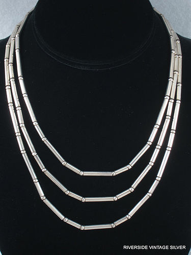 1950's William SPRATLING 52 inch  Silver Necklace