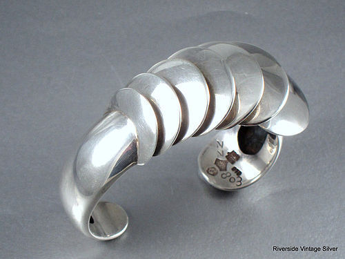 ANTONIO PINEDA Modernist 970 Silver Bracelet 1950's