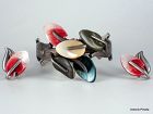 ANTONIO Pineda Abalone Shell & Silver Clamper Bracelet & Earrings