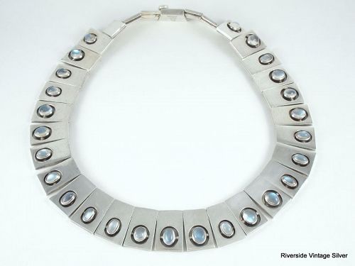 ANTONIO PINEDA Necklace MOONSTONE & 970 SILVER